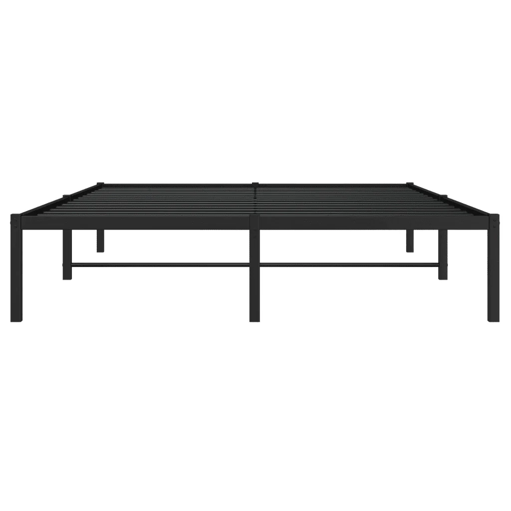 Letto matrimoniale | Letto per adulti | Giroletto in Metallo Nero 135x190 cm - Image 5
