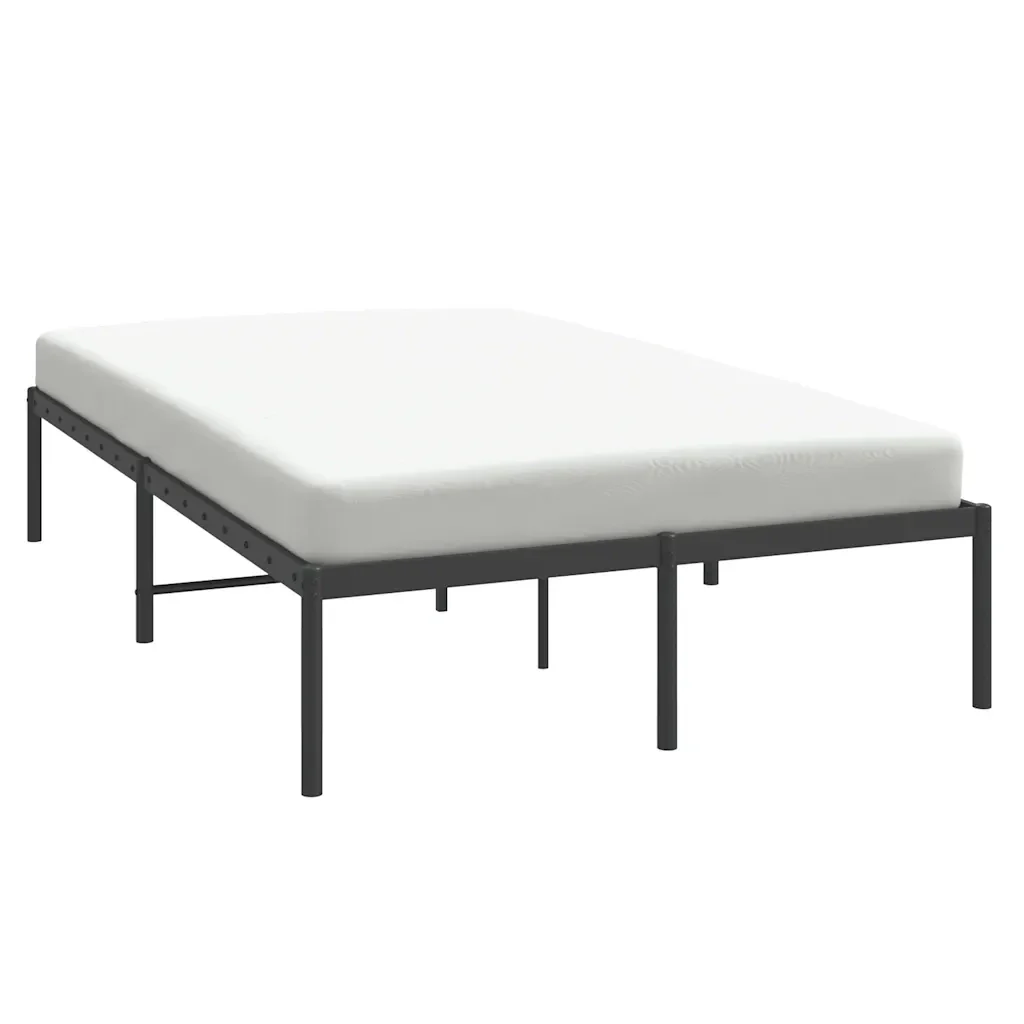 Letto matrimoniale | Letto per adulti | Giroletto in Metallo Nero 135x190 cm - Image 5