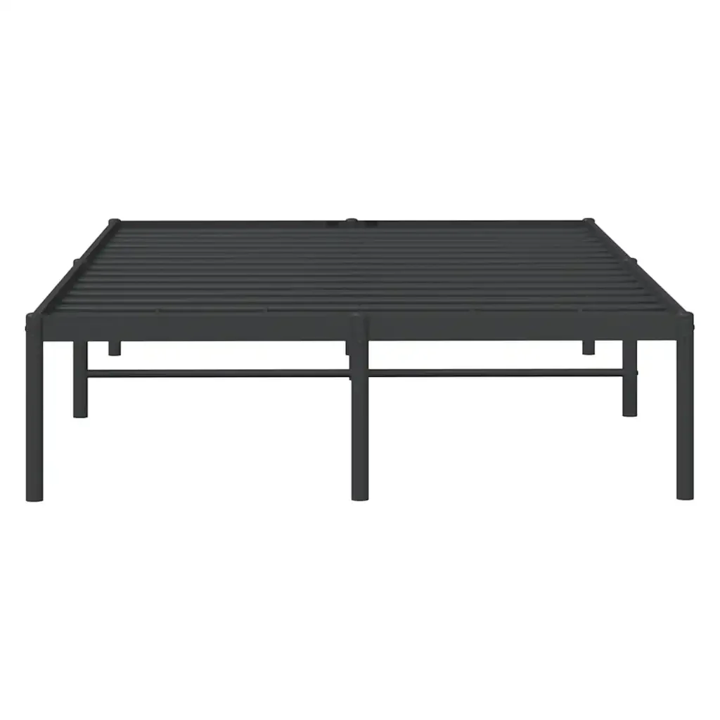 Letto matrimoniale | Letto per adulti | Giroletto in Metallo Nero 135x190 cm - Image 6