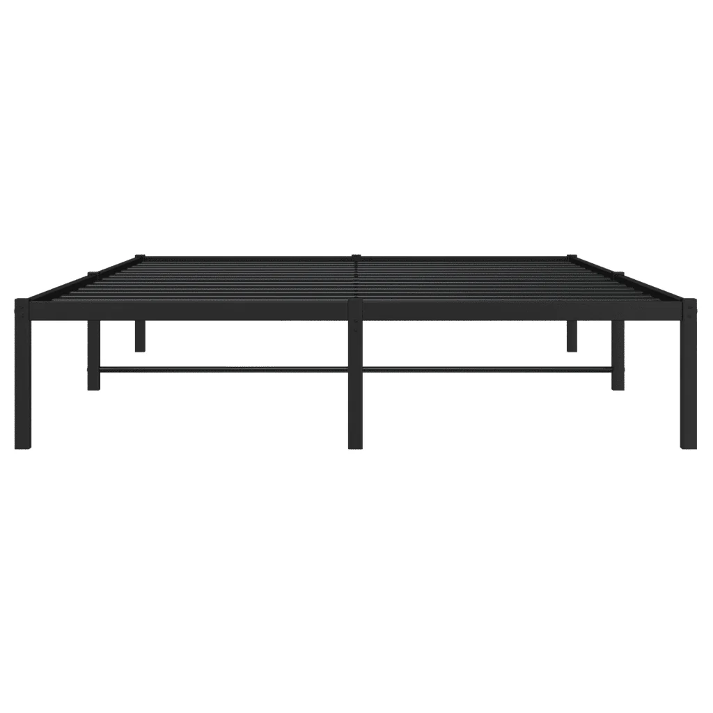 Letto matrimoniale | Letto per adulti | Giroletto in Metallo Nero 140x190 cm - Image 5
