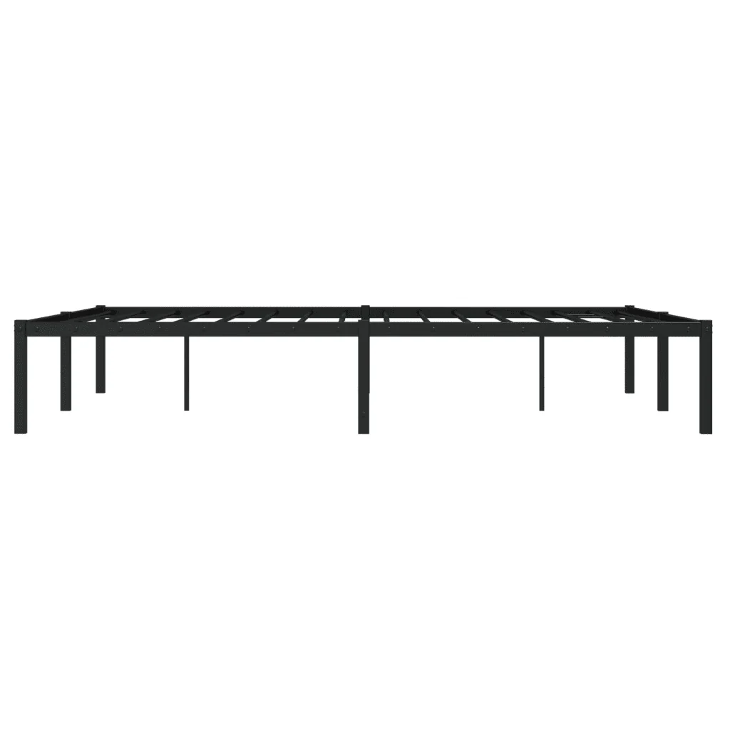 Letto matrimoniale | Letto per adulti | Giroletto in Metallo Nero 140x190 cm - Image 6
