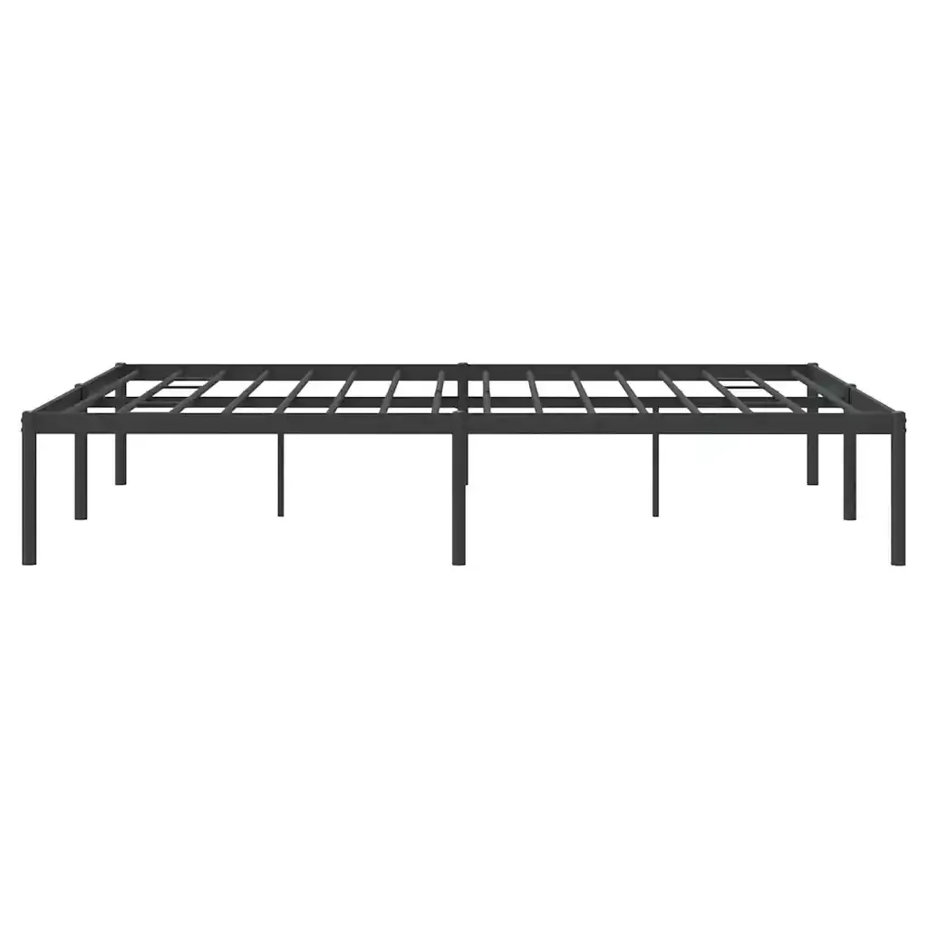 Letto matrimoniale | Letto per adulti | Giroletto in Metallo Nero 140x190 cm - Image 6