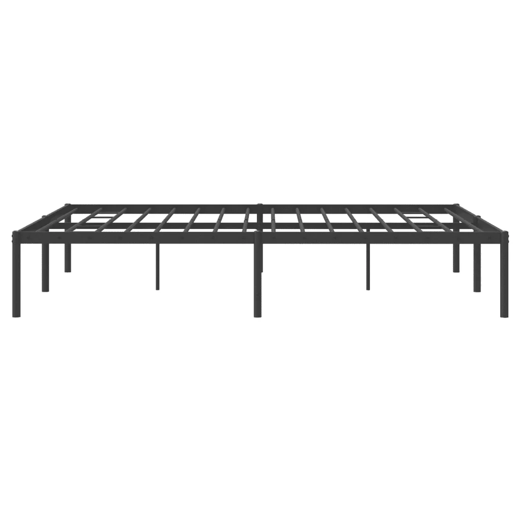 Letto matrimoniale | Letto per adulti | Giroletto in Metallo Nero 150x200 cm - Image 6
