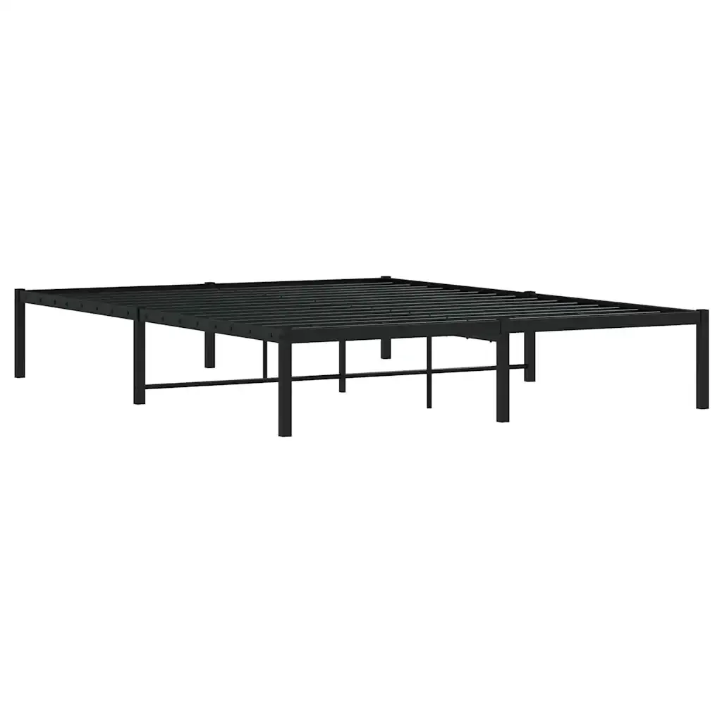 Letto matrimoniale | Letto per adulti | Giroletto in Metallo Nero 160x200 cm - Image 7