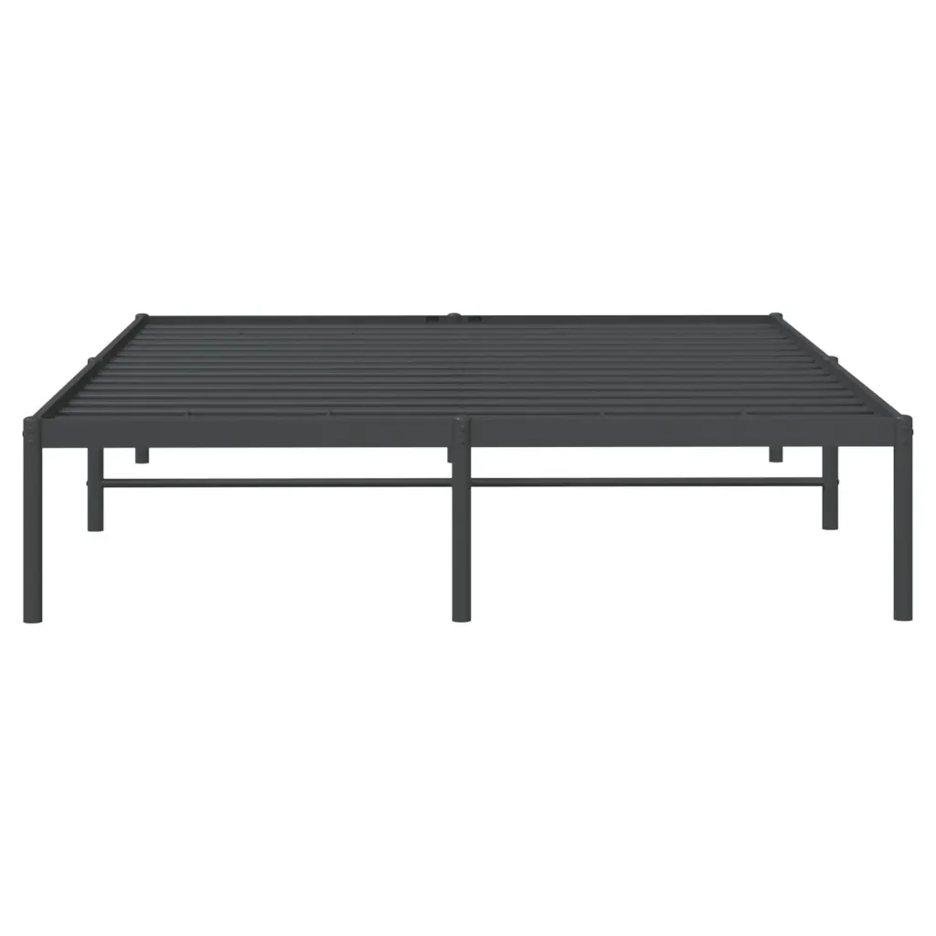 Letto matrimoniale | Letto per adulti | Giroletto in Metallo Nero 160x200 cm - Image 5