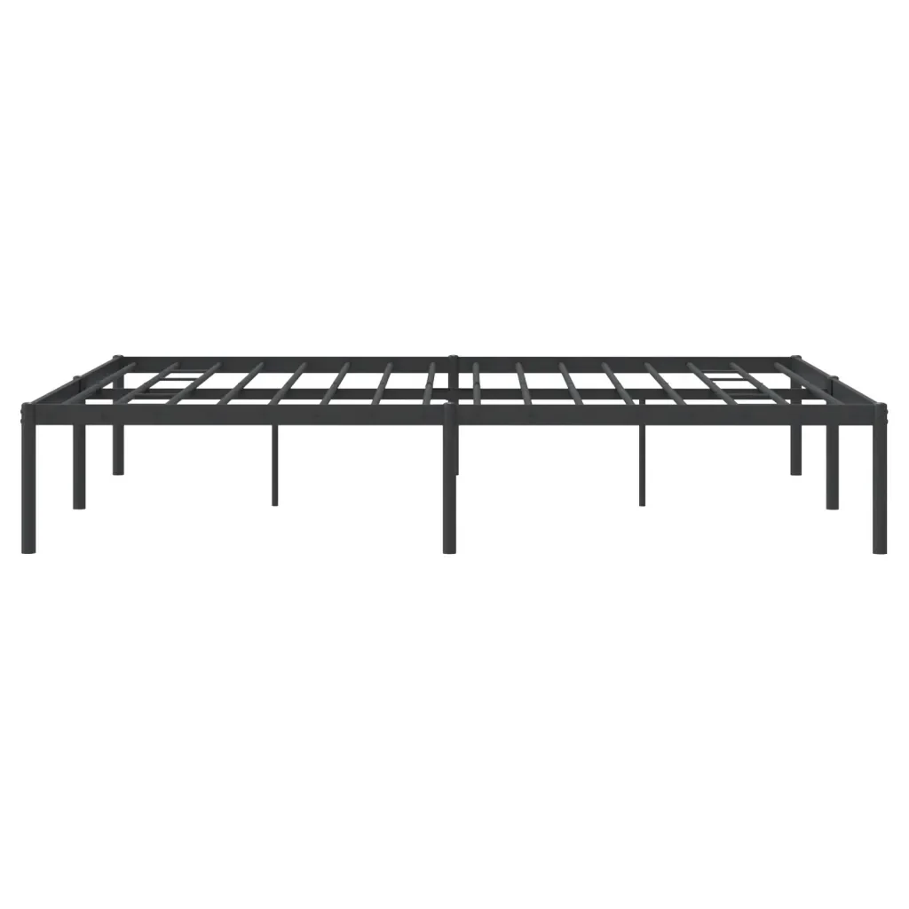 Letto matrimoniale | Letto per adulti | Giroletto in Metallo Nero 160x200 cm - Image 6