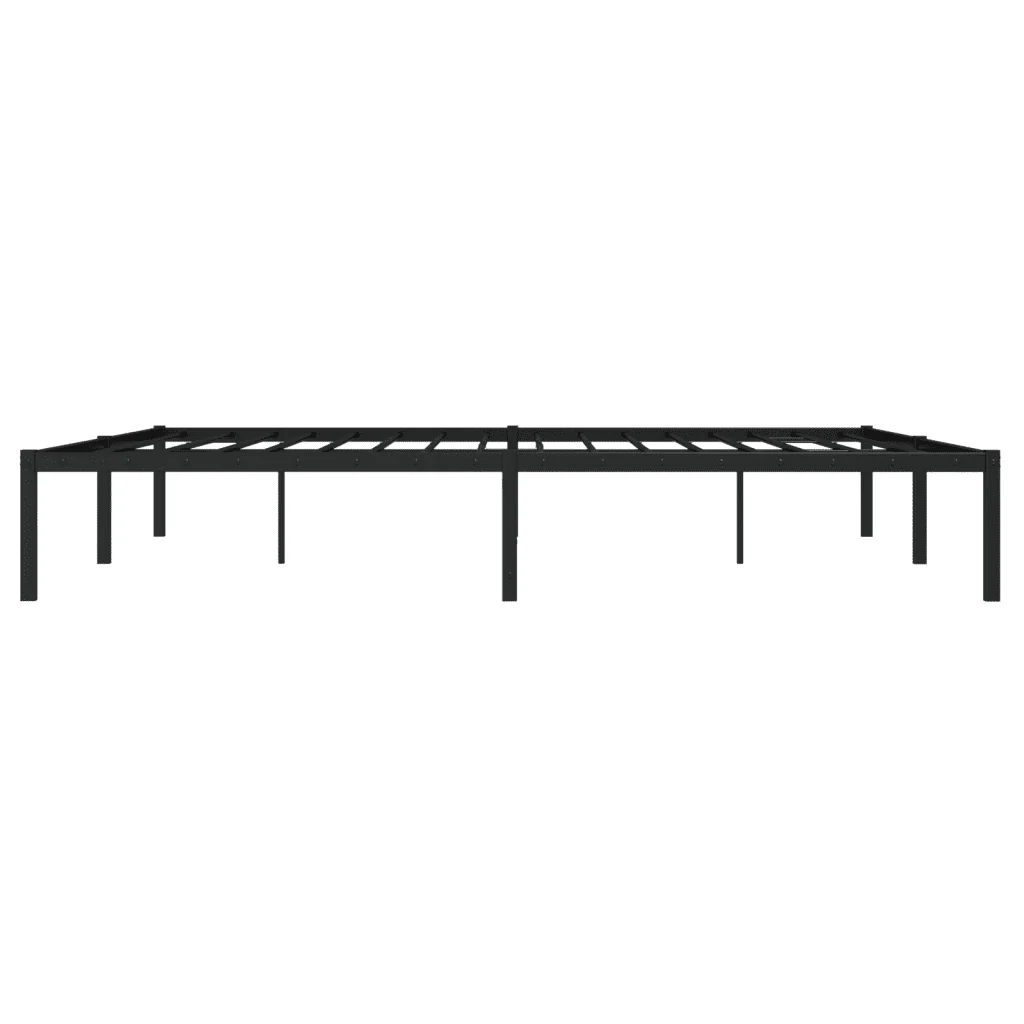 Letto matrimoniale | Letto per adulti | Giroletto in Metallo Nero 183x213 cm - Image 6