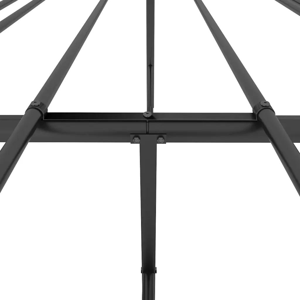 Letto matrimoniale | Letto per adulti | Giroletto in Metallo Nero 193x203 cm - Image 8