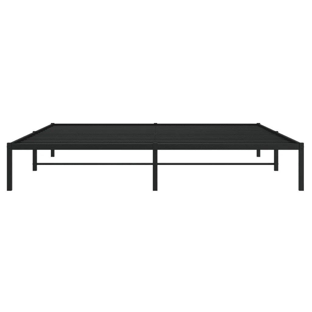 Letto matrimoniale | Letto per adulti | Giroletto in Metallo Nero 200x200 cm - Image 5