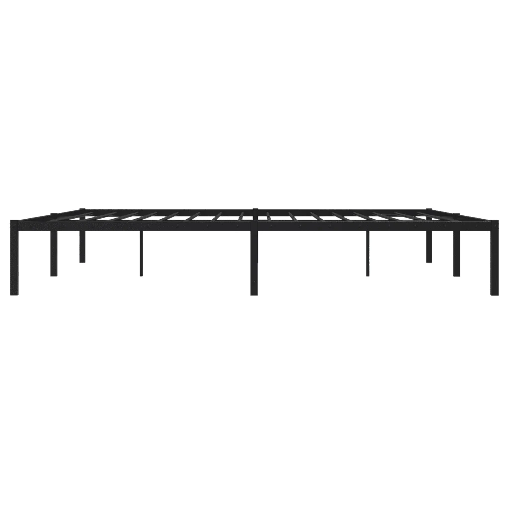 Letto matrimoniale | Letto per adulti | Giroletto in Metallo Nero 200x200 cm - Image 6