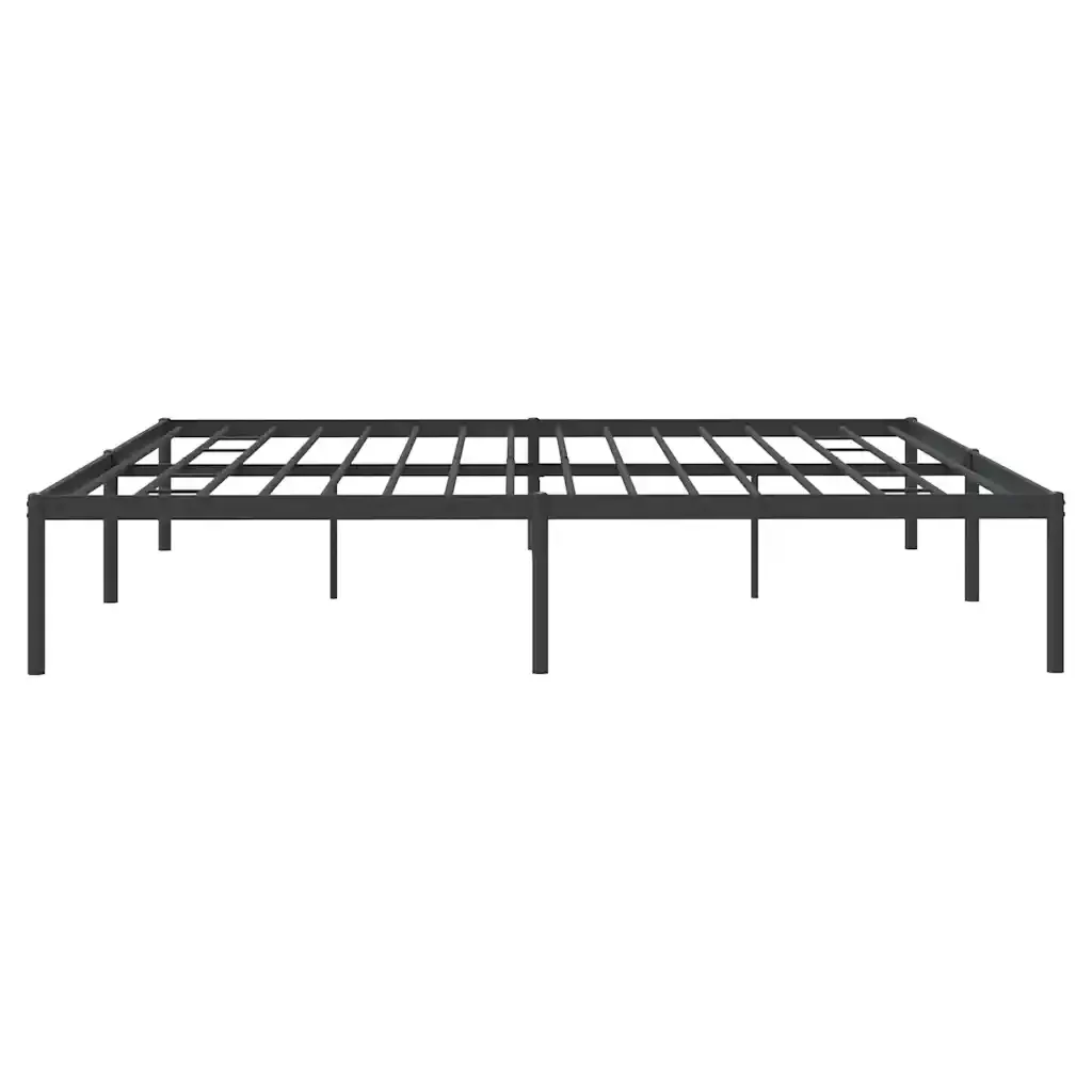 Letto matrimoniale | Letto per adulti | Giroletto in Metallo Nero 200x200 cm - Image 6