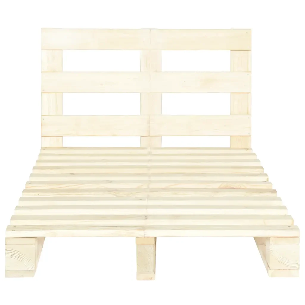 Letto matrimoniale | Letto per adulti | Giroletto in Pallet di Legno Massello di Pino 120x200 cm - Image 4