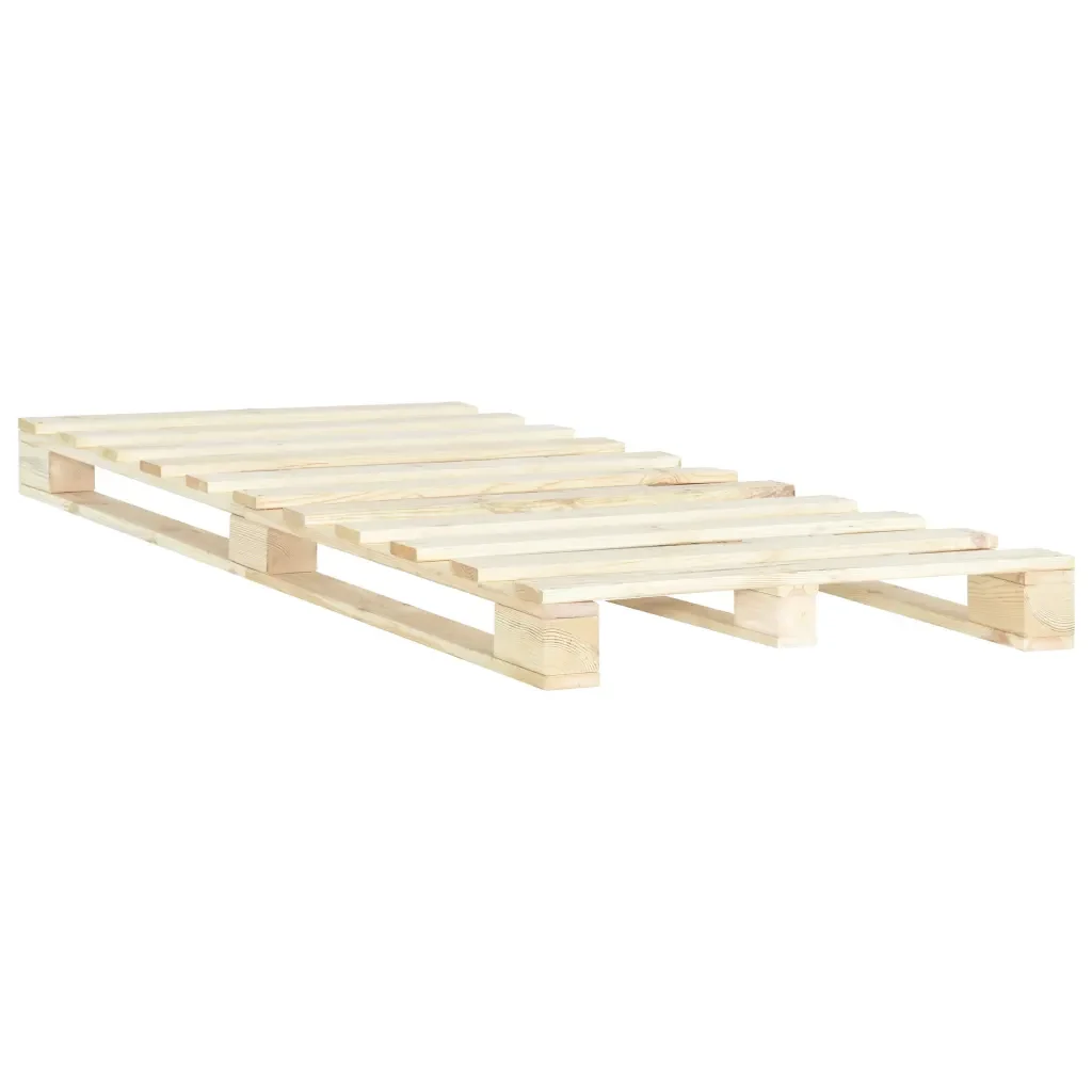 Letto matrimoniale | Letto per adulti | Giroletto in Pallet di Legno Massello di Pino 120x200 cm