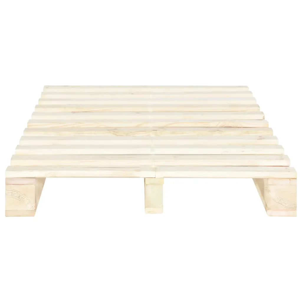 Letto matrimoniale | Letto per adulti | Giroletto in Pallet di Legno Massello di Pino 120x200 cm - Image 3