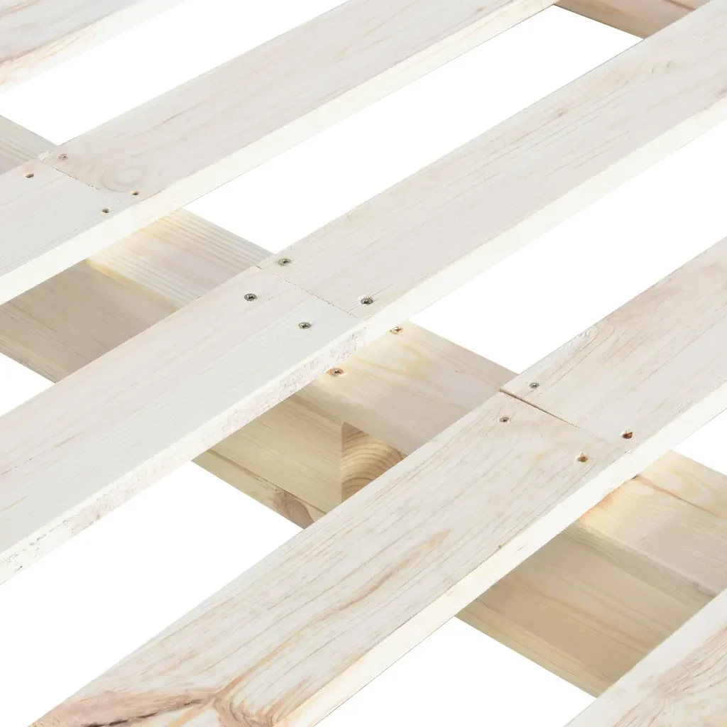 Letto matrimoniale | Letto per adulti | Giroletto in Pallet di Legno Massello di Pino 140x200 cm - Image 5