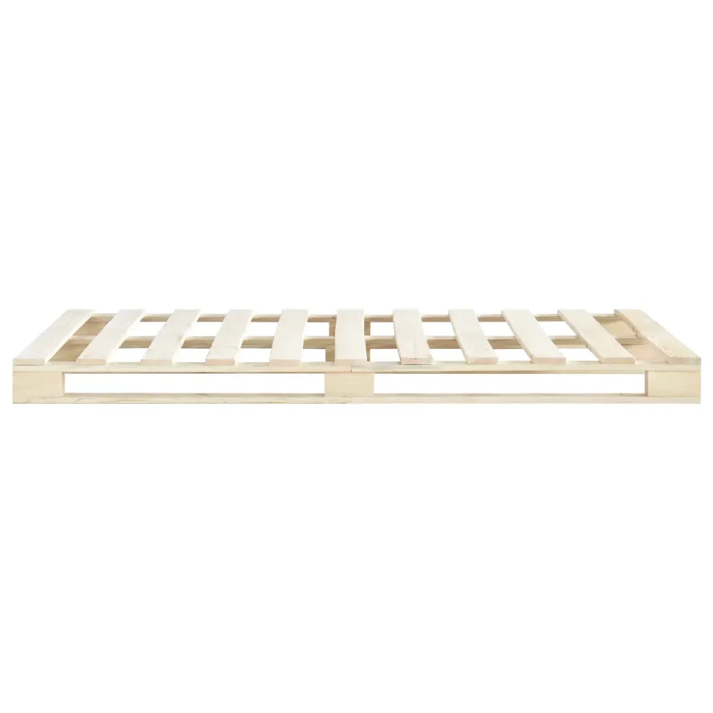 Letto matrimoniale | Letto per adulti | Giroletto in Pallet di Legno Massello di Pino 140x200 cm - Image 4