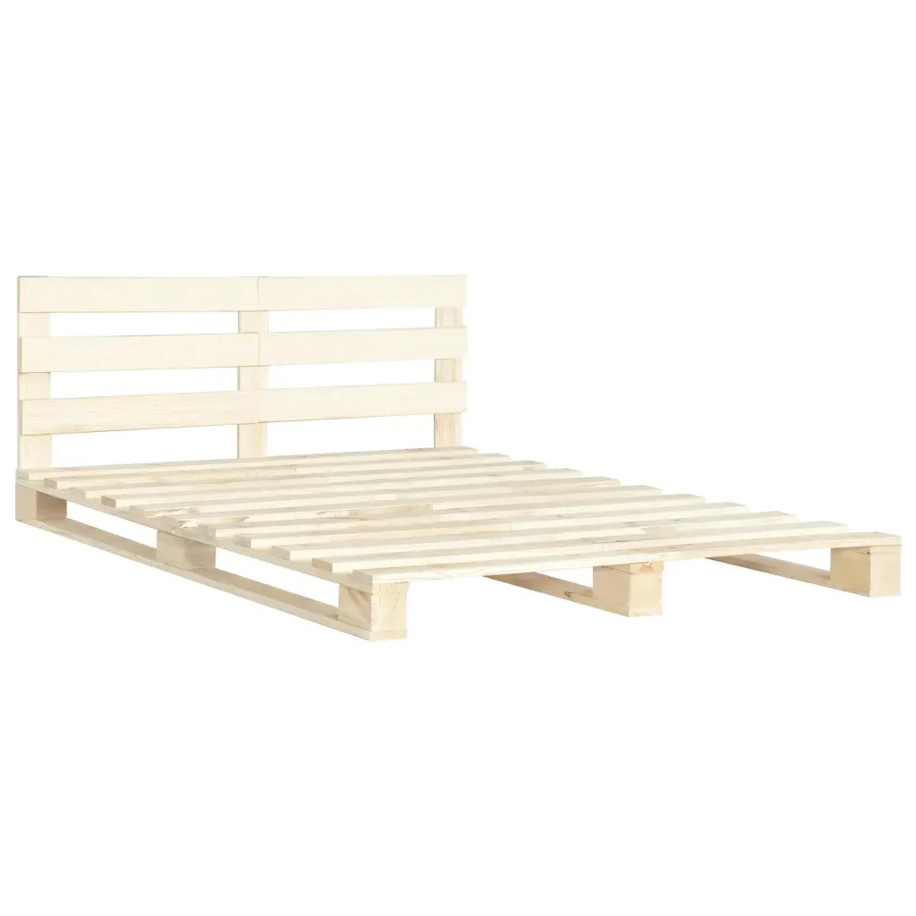 Letto matrimoniale | Letto per adulti | Giroletto in Pallet di Legno Massello di Pino 180x200 cm - Image 2