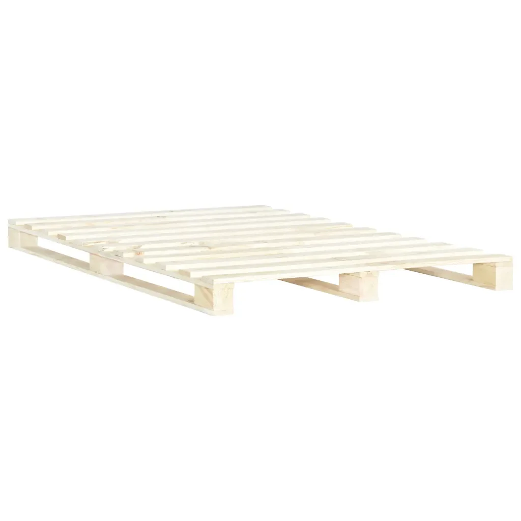 Letto matrimoniale | Letto per adulti | Giroletto in Pallet di Legno Massello di Pino 200x200 cm - Image 2