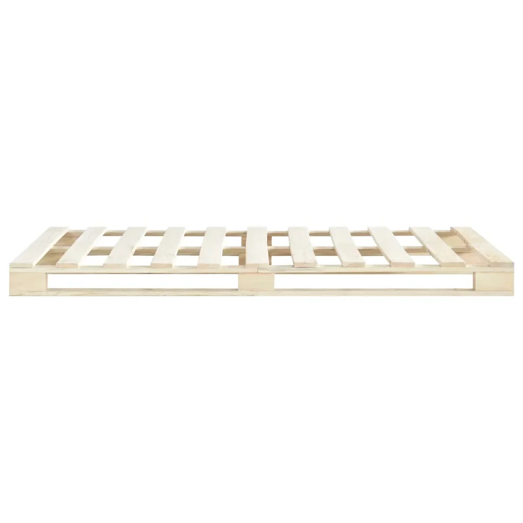 Letto matrimoniale | Letto per adulti | Giroletto in Pallet di Legno Massello di Pino 200x200 cm - Image 3