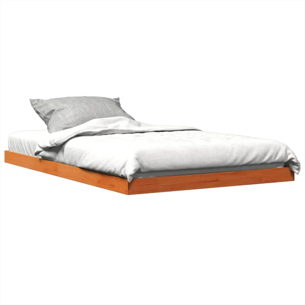Letto matrimoniale | Letto per adulti | Giroletto Marrone Cera 120x190 cm in Legno Massello di Pino - Image 3