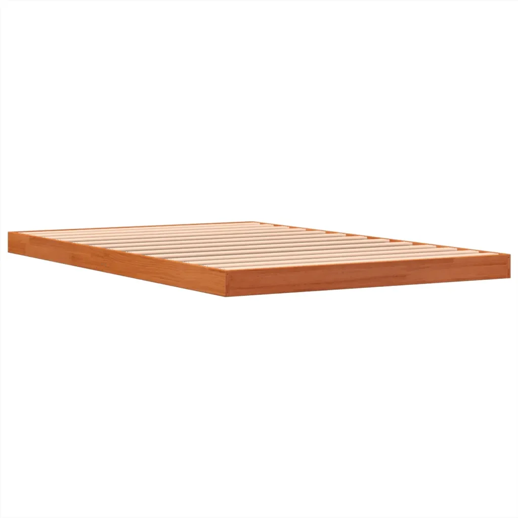 Letto matrimoniale | Letto per adulti | Giroletto Marrone Cera 120x190 cm in Legno Massello di Pino - Image 7