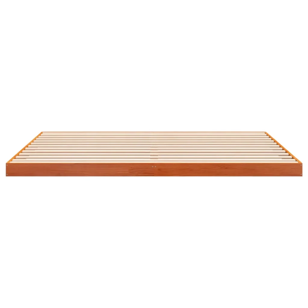 Letto matrimoniale | Letto per adulti | Giroletto Marrone Cera 180x200 cm in Legno Massello di Pino - Image 5