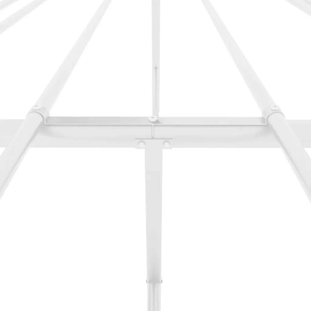 Letto matrimoniale | Letto per adulti | Giroletto Metallo Bianco 180x200 cm - Image 7