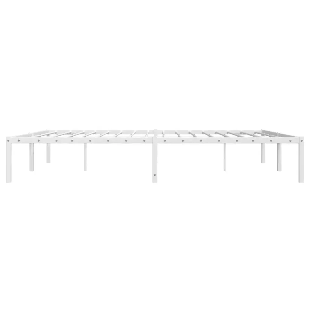 Letto matrimoniale | Letto per adulti | Giroletto Metallo Bianco 180x200 cm - Image 6