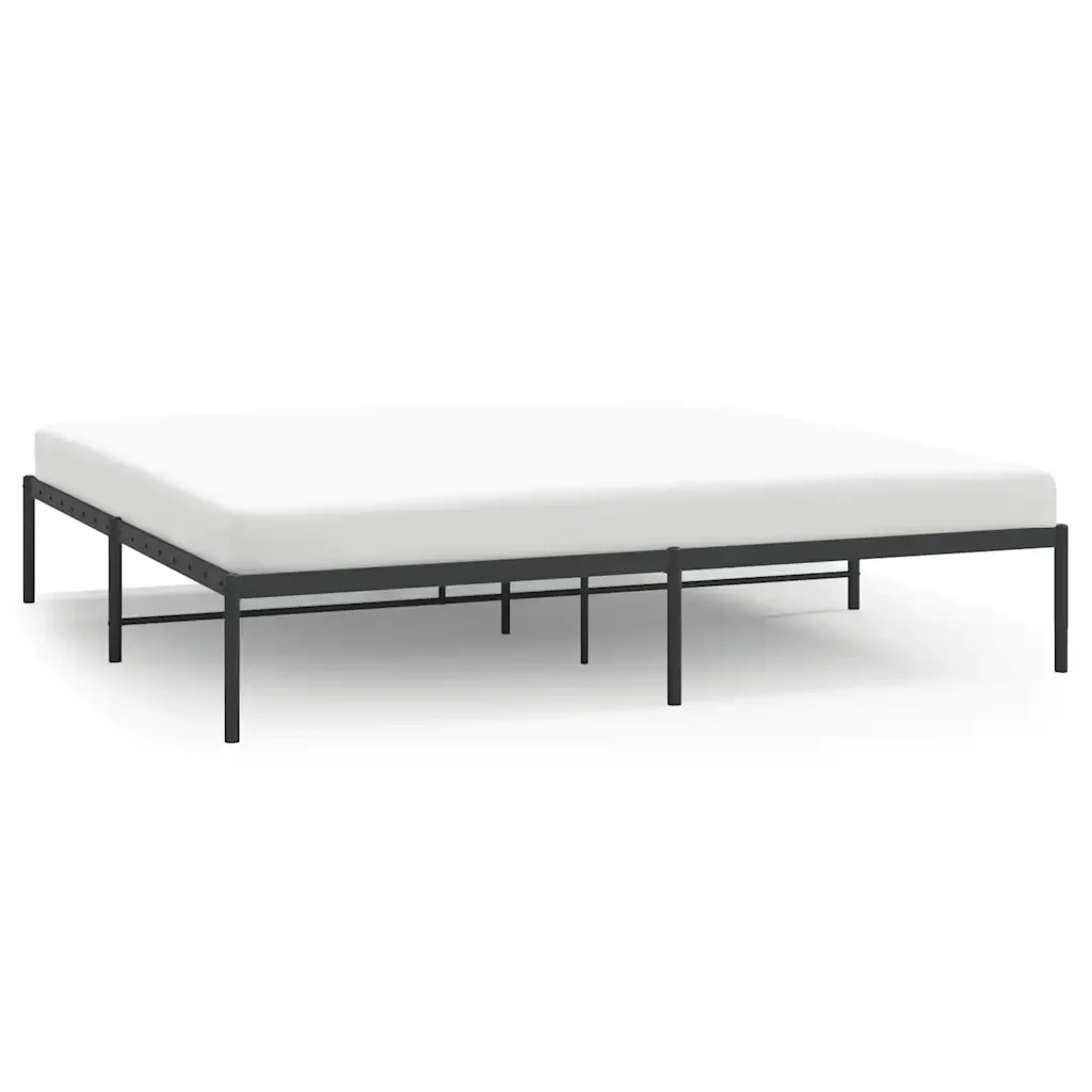 Letto matrimoniale | Letto per adulti | Giroletto Metallo Nero 180x200 cm