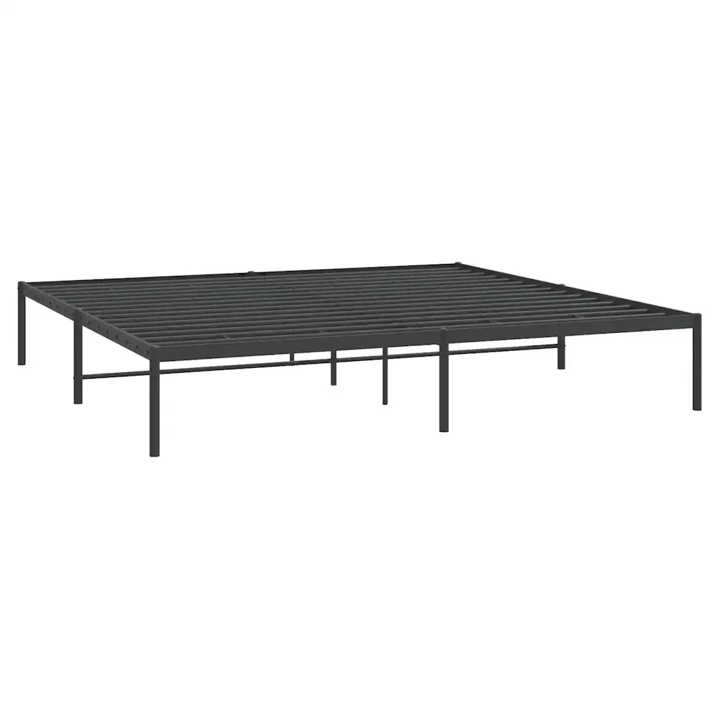 Letto matrimoniale | Letto per adulti | Giroletto Metallo Nero 180x200 cm - Image 3
