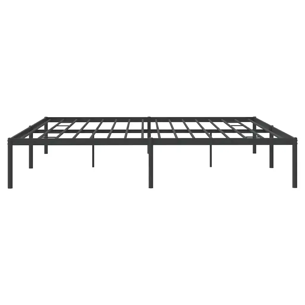 Letto matrimoniale | Letto per adulti | Giroletto Metallo Nero 180x200 cm - Image 6
