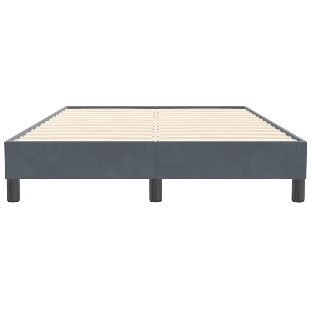 Letto matrimoniale | Letto per adulti | Giroletto Molle senza Materasso Grigio Scuro 120x210 cm Velluto - Image 5