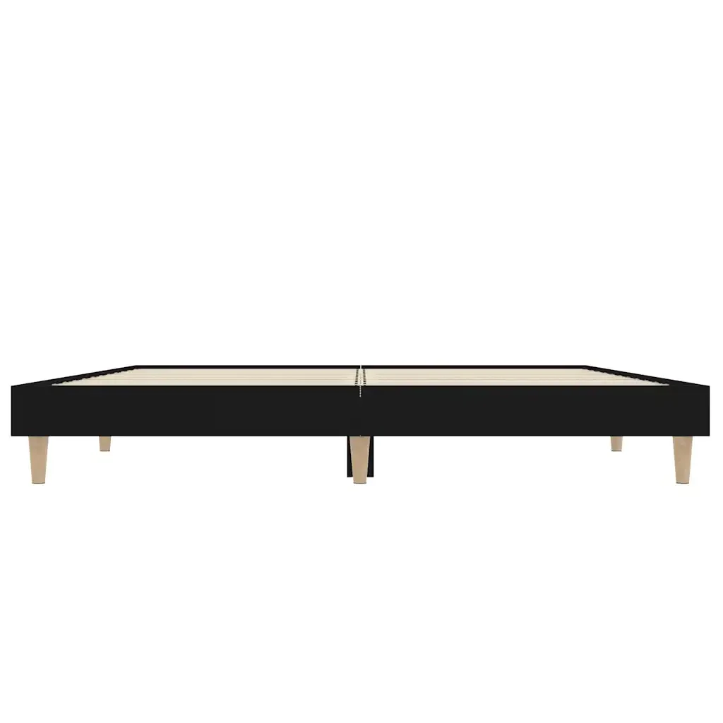 Letto matrimoniale | Letto per adulti | Giroletto Nero 120x190 cm in Legno Multistrato - Image 6