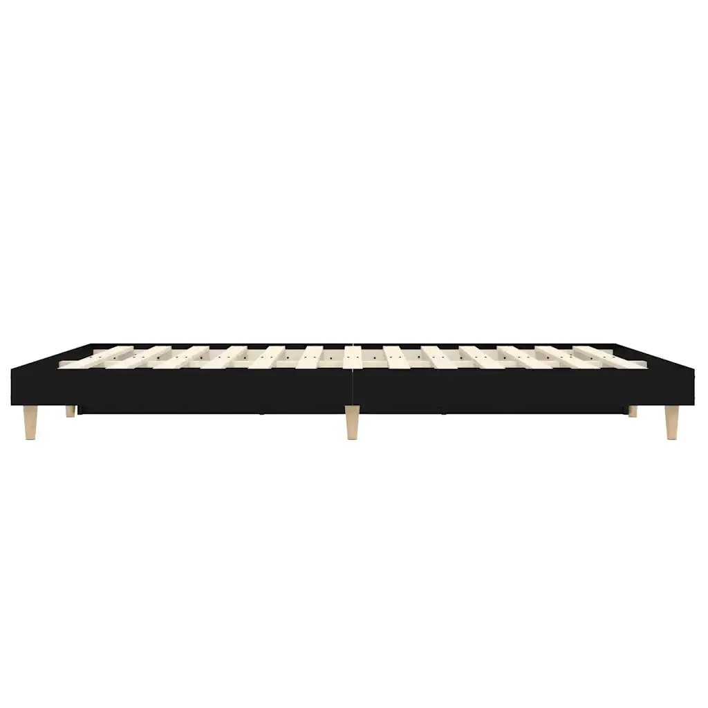Letto matrimoniale | Letto per adulti | Giroletto Nero 120x190 cm in Legno Multistrato - Image 7