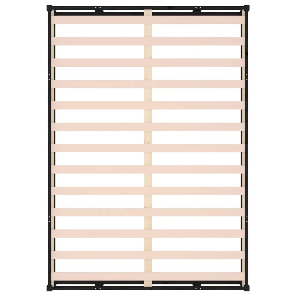Letto matrimoniale | Letto per adulti | Giroletto Nero 120x200 cm in Legno Massello - Image 6