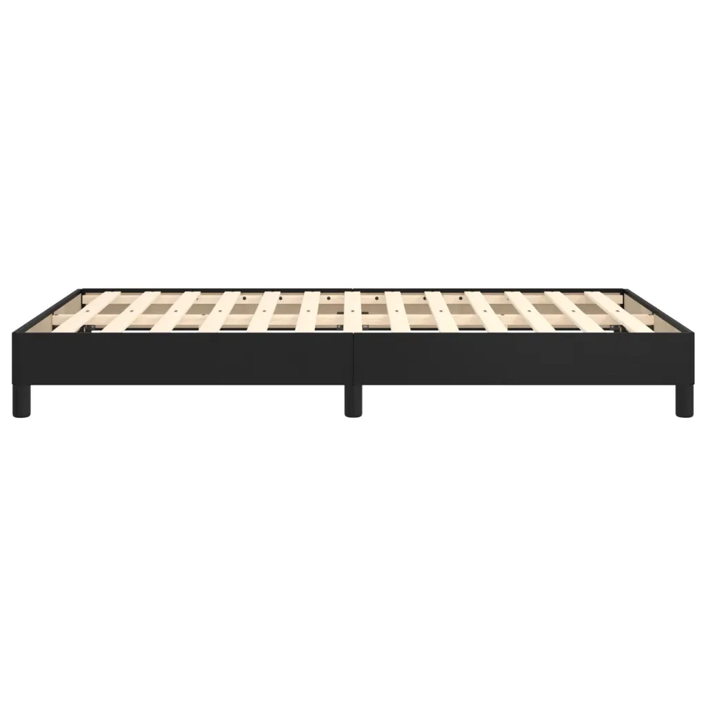 Letto matrimoniale | Letto per adulti | Giroletto Nero 120x200 cm in Similpelle - Image 6