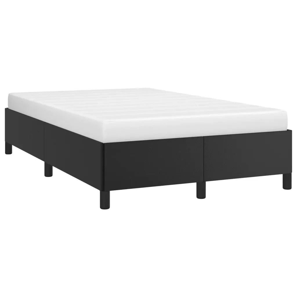 Letto matrimoniale | Letto per adulti | Giroletto Nero 120x200 cm in Similpelle - Image 3