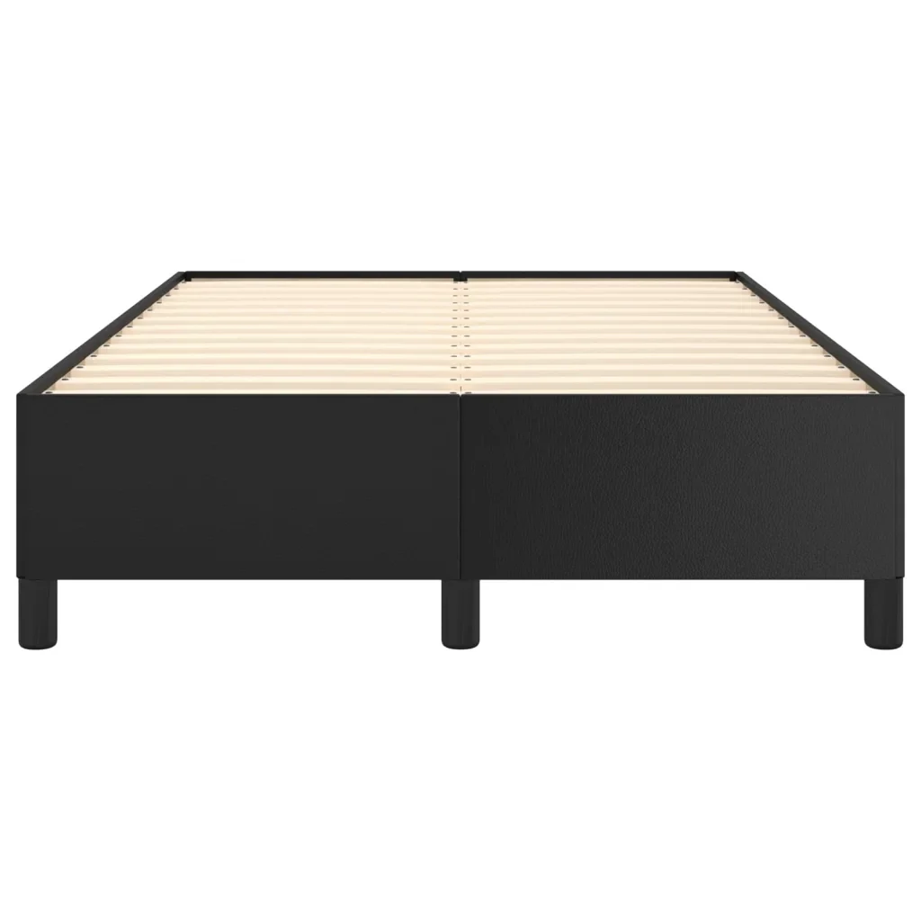 Letto matrimoniale | Letto per adulti | Giroletto Nero 120x200 cm in Similpelle - Image 5