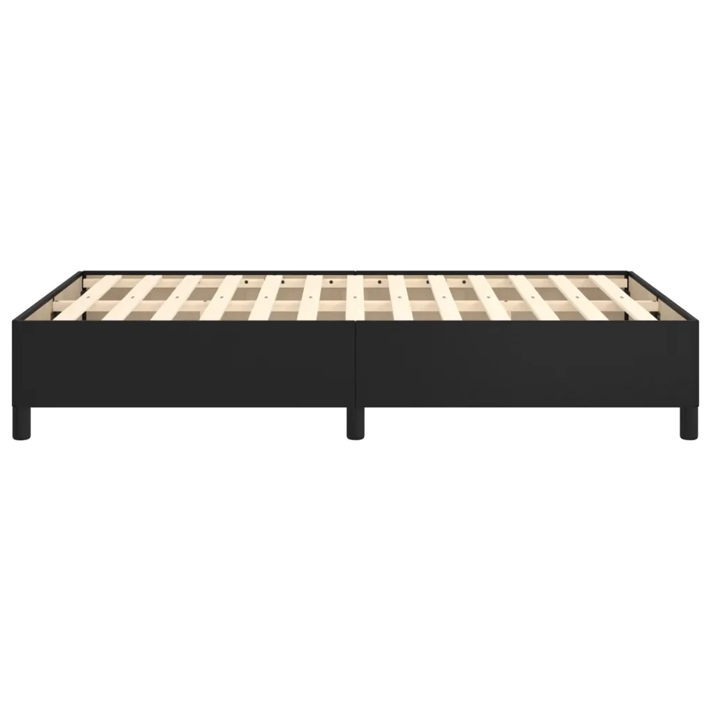 Letto matrimoniale | Letto per adulti | Giroletto Nero 120x200 cm in Similpelle - Image 6