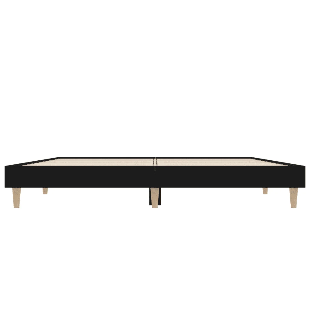 Letto matrimoniale | Letto per adulti | Giroletto Nero 140x190 cm in Legno Multistrato - Image 6