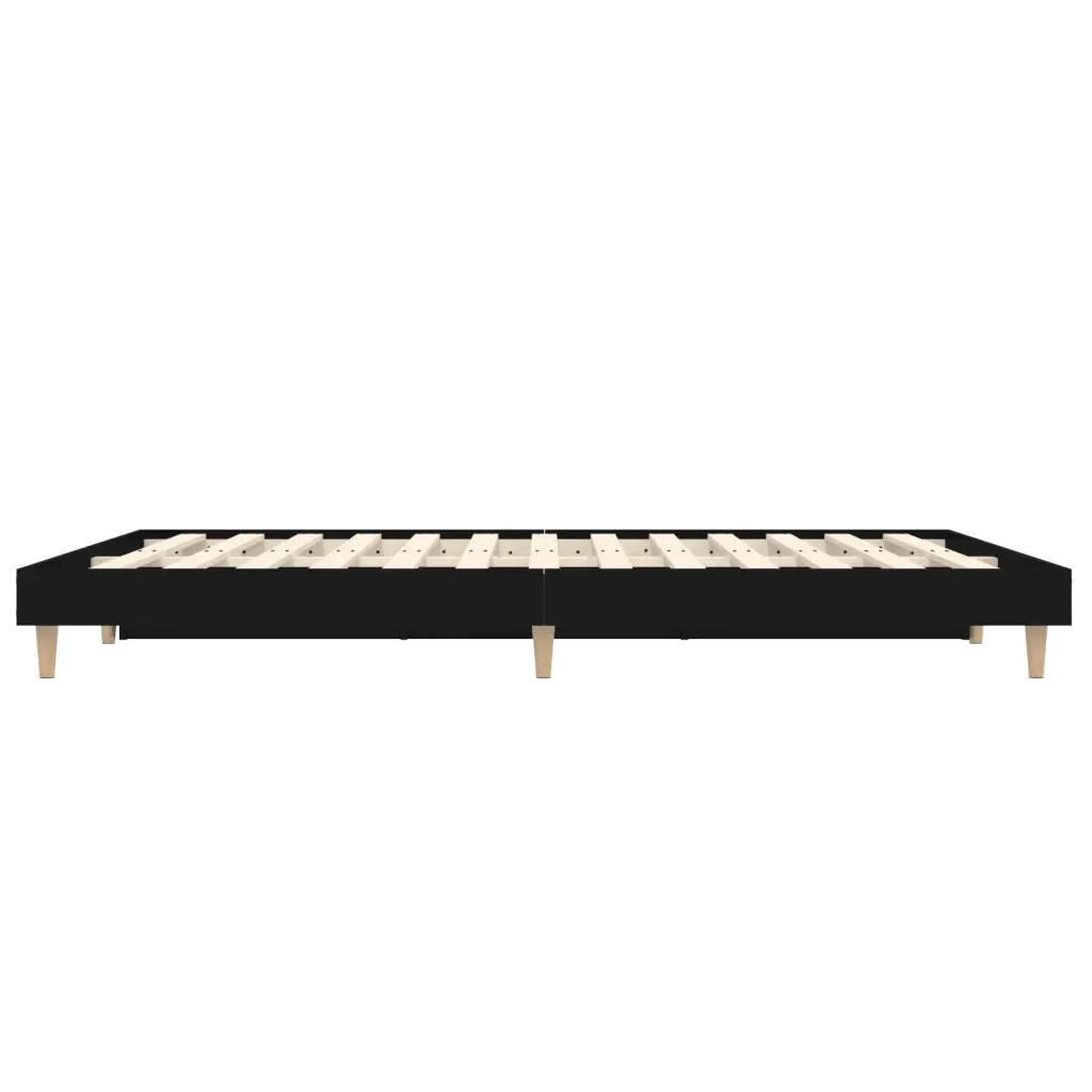 Letto matrimoniale | Letto per adulti | Giroletto Nero 140x190 cm in Legno Multistrato - Image 7