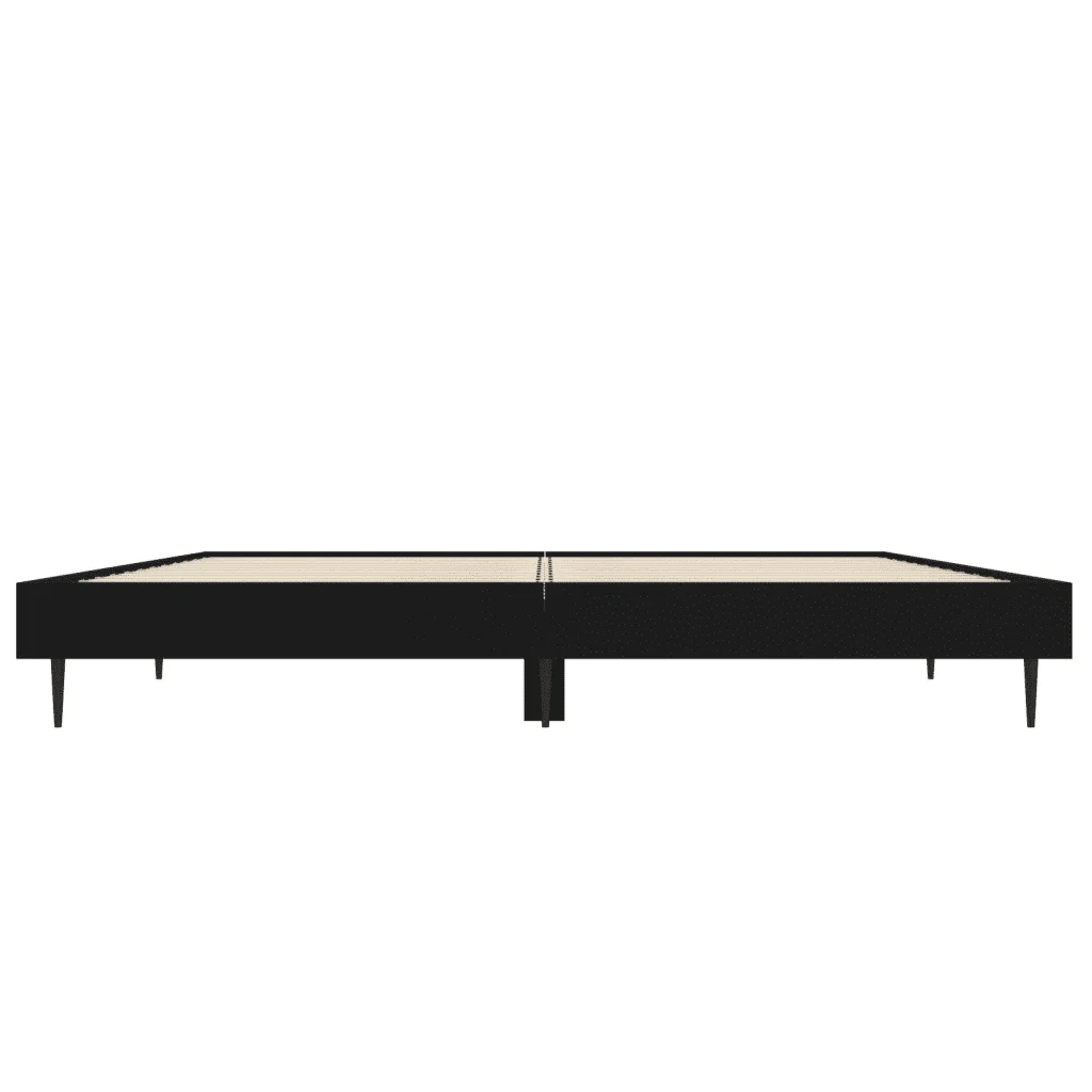Letto matrimoniale | Letto per adulti | Giroletto Nero 140x190 cm in Legno Multistrato - Image 6