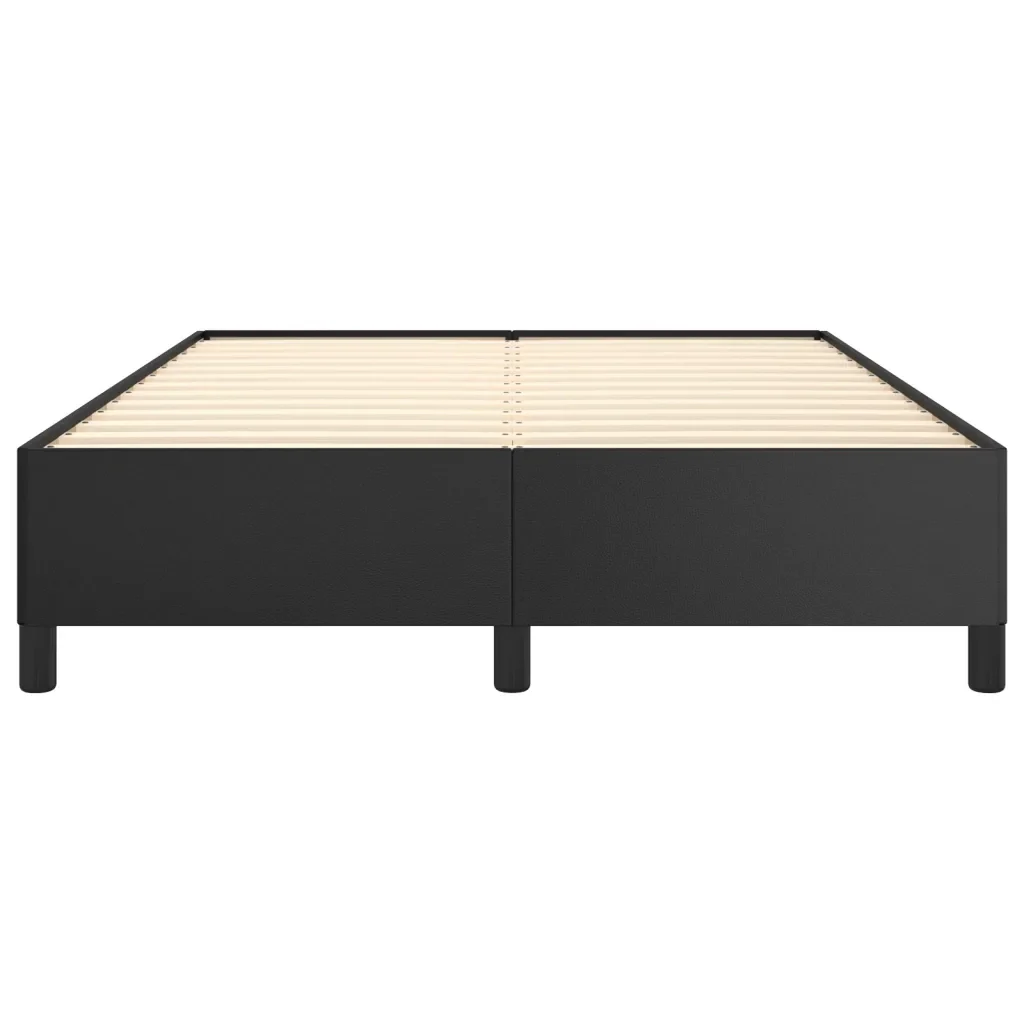 Letto matrimoniale | Letto per adulti | Giroletto Nero 140x190 cm in Similpelle - Image 5