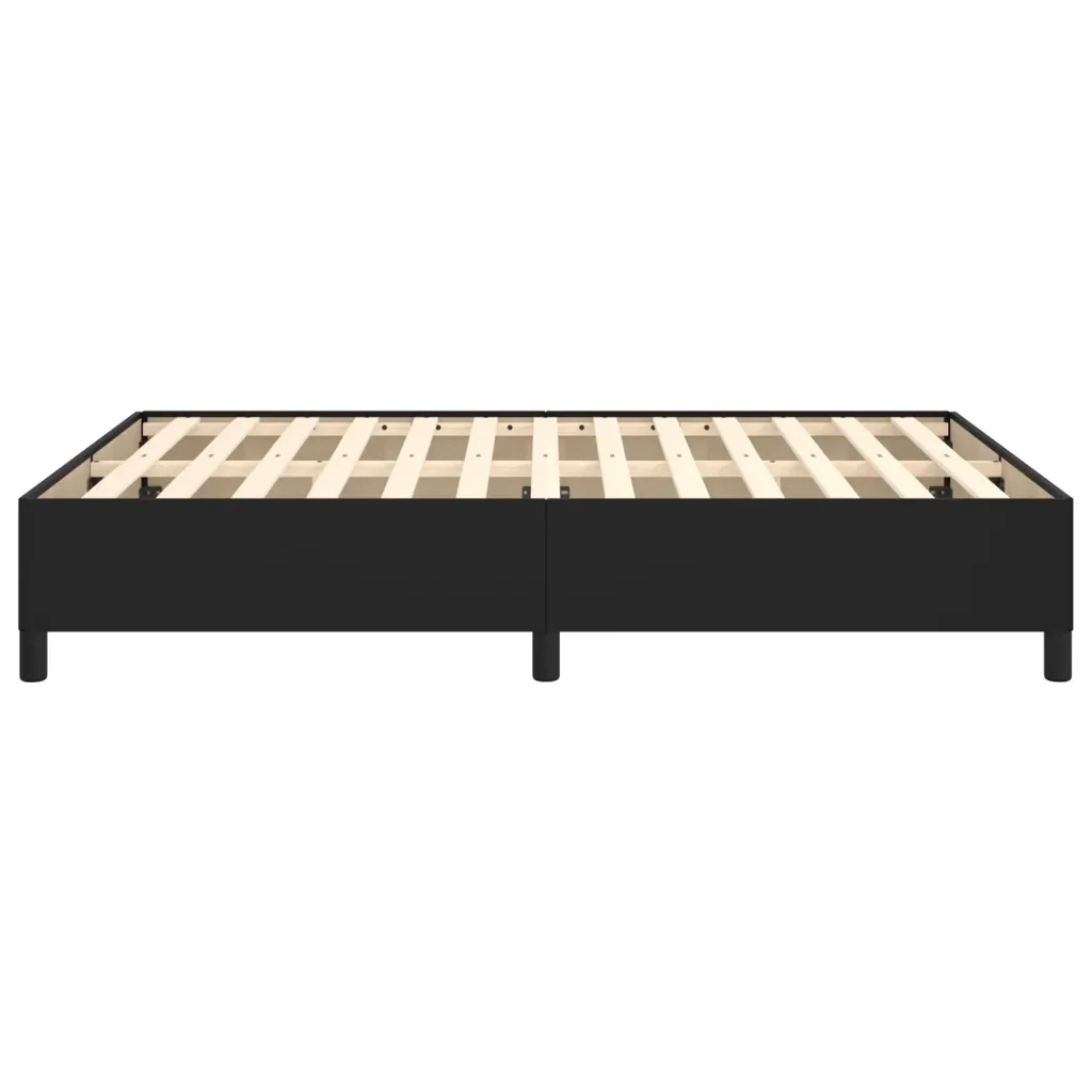 Letto matrimoniale | Letto per adulti | Giroletto Nero 140x190 cm in Similpelle - Image 6