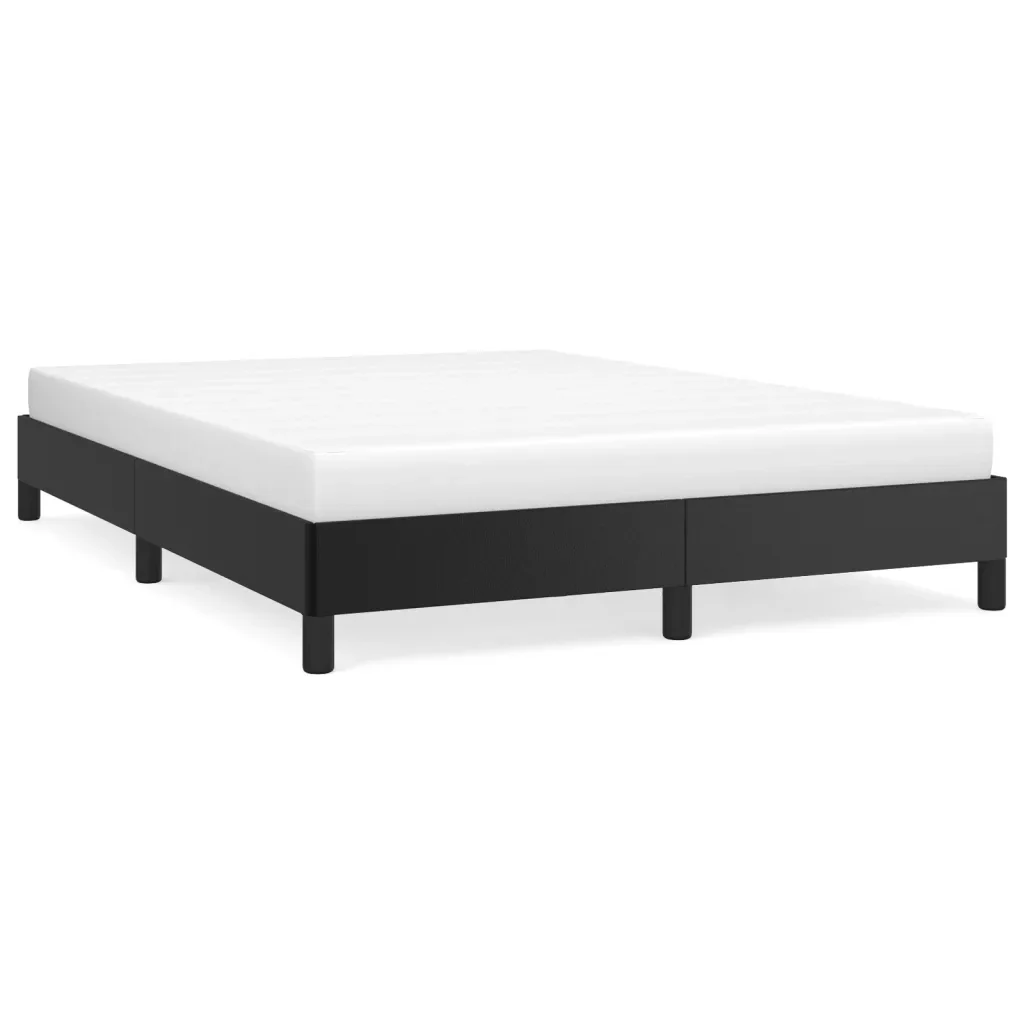 Letto matrimoniale | Letto per adulti | Giroletto Nero 140x200 cm in Similpelle