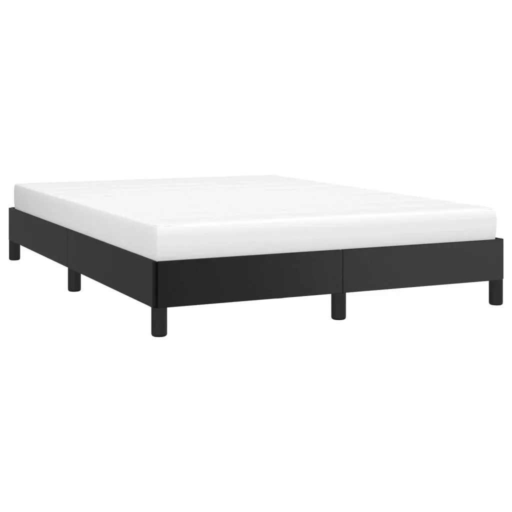Letto matrimoniale | Letto per adulti | Giroletto Nero 140x200 cm in Similpelle - Image 3