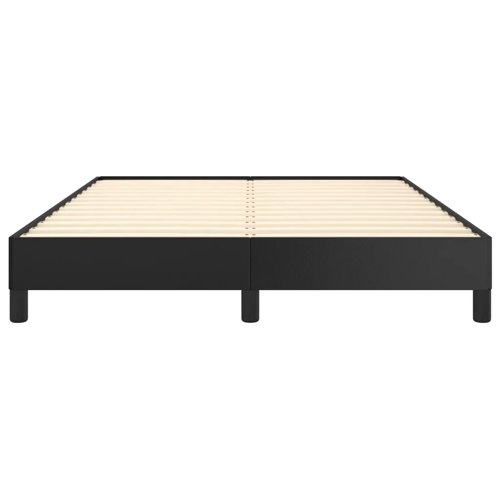 Letto matrimoniale | Letto per adulti | Giroletto Nero 140x200 cm in Similpelle - Image 5