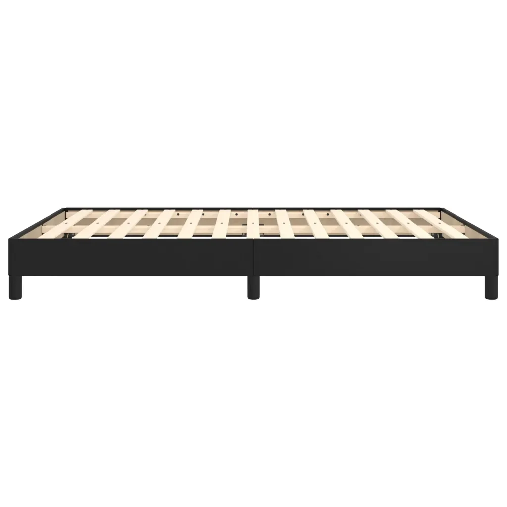 Letto matrimoniale | Letto per adulti | Giroletto Nero 140x200 cm in Similpelle - Image 6