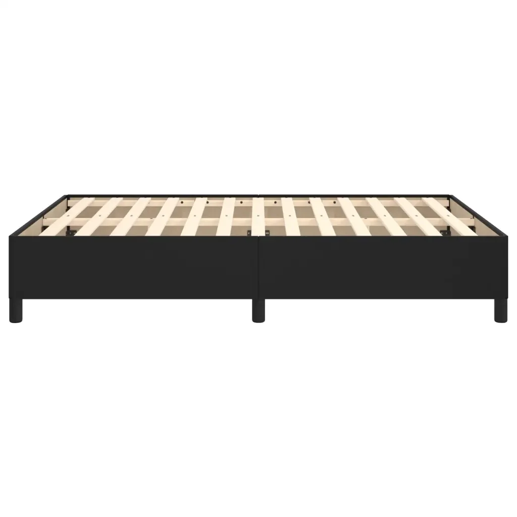 Letto matrimoniale | Letto per adulti | Giroletto Nero 140x200 cm in Similpelle - Image 6