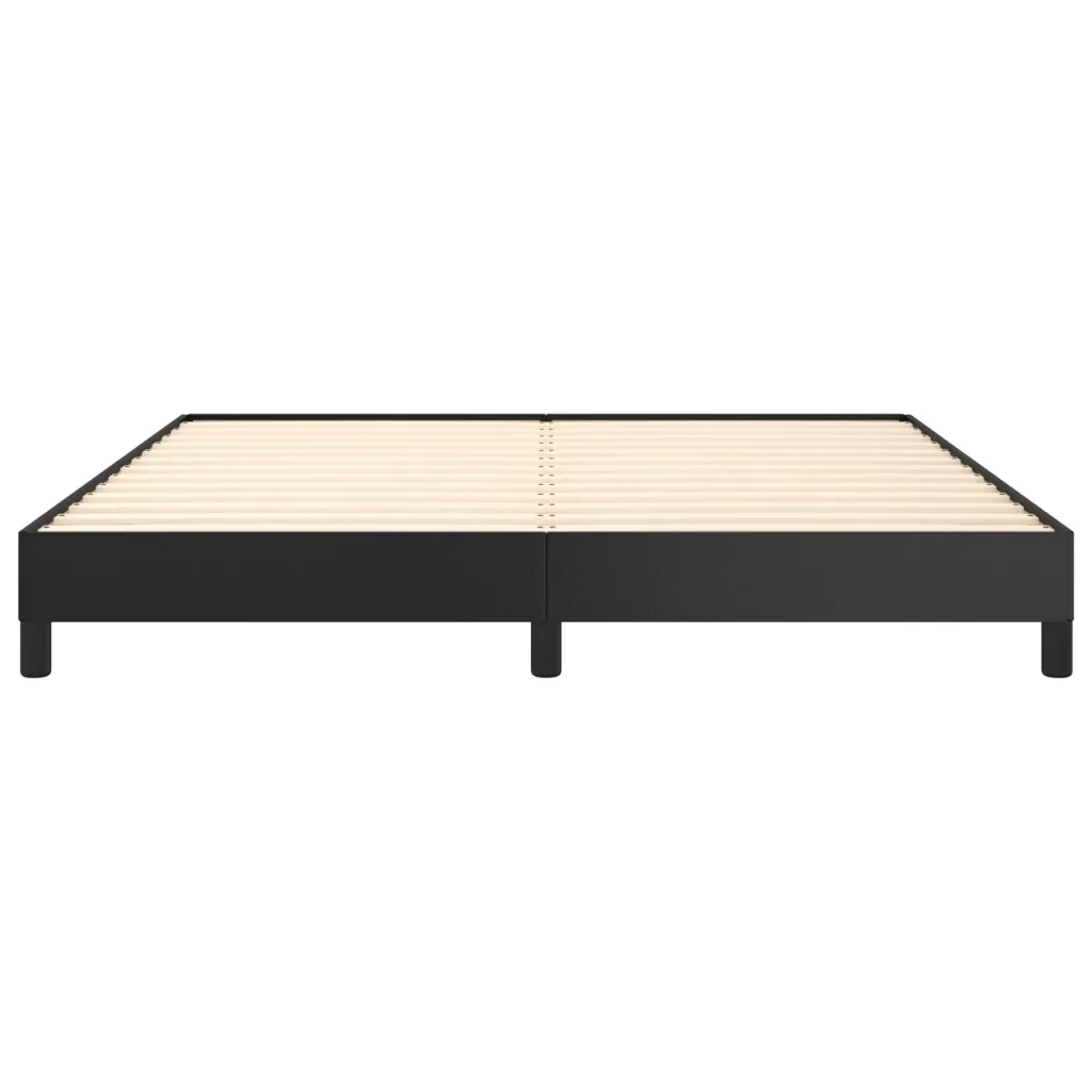Letto matrimoniale | Letto per adulti | Giroletto Nero 160x200 cm in Similpelle - Image 5